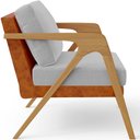 Ver imagem 7 de Kit 03 Poltronas Decorativas Sala Estar Pietra L02 Couríssimo Camel Linho Cinza - Lyam Decor