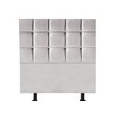 Ver imagem 1 de Cabeceira Estofada Cama Box Solteiro 90cm Espanha Suede Cinza Claro- Mabe Magazine
