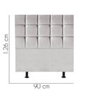Ver imagem 2 de Cabeceira Estofada Cama Box Solteiro 90cm Espanha Suede Cinza Claro- Mabe Magazine