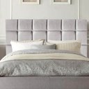 Ver imagem 3 de Cabeceira Estofada Cama Box Solteiro 90cm Espanha Suede Cinza Claro- Mabe Magazine