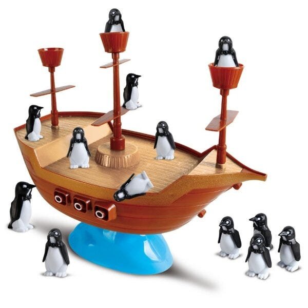 Jogo Pinguins Piratas Barco Pirata Equilíbrio dos Pinguins Art Brink - 2