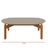 Mesa de Centro Oval para Sala de Estar e Escritório Decoração Oblonga Lizz Casa D - 7