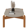 Mesa de Centro Oval para Sala de Estar e Escritório Decoração Oblonga Lizz Casa D - 3