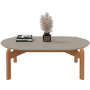Ver imagem 2 de Mesa de Centro Oval para Sala de Estar e Escritório Decoração Oblonga Lizz Casa D