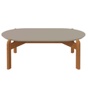 Ver imagem 4 de Mesa de Centro Oval para Sala de Estar e Escritório Decoração Oblonga Lizz Casa D