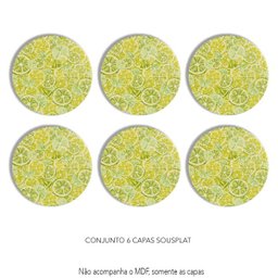 Kit Sousplat 6 lugares completo Jacquard limao s6 - 2