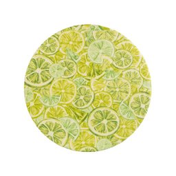 Kit Sousplat 6 lugares completo Jacquard limao s6 - 1