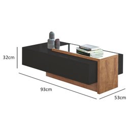 Mesa De Centro Milão Com Espelho - Lukaliam Móveis Preto - 4