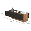 Ver imagem 4 de Mesa De Centro Milão Com Espelho - Lukaliam Móveis Preto
