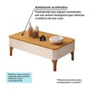 Ver imagem 7 de Mesa de Centro 100x60,5cm com Pés em Madeira Maciça Ariadne Espresso Móveis