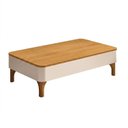 Ver imagem 2 de Mesa de Centro 100x60,5cm com Pés em Madeira Maciça Ariadne Espresso Móveis