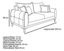 Ver mais imagens de Sofá Living 3 Lugares Bouclê Terracota 2.00m Pés em Madeira Bz Home Decor
