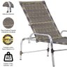 2 Espreguiçadeiras de Piscina Varanda Fibra Sintética - Capuccino - 6