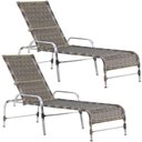 Ver imagem 1 de 2 Espreguiçadeiras de Piscina Varanda Fibra Sintética - Capuccino