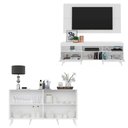 Ver imagem 3 de Conjunto Sala De Estar Rack/painel Tv/aparador Multimóveis Sofia Branco