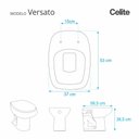 Ver imagem 2 de Assento Sanitario Almofadado Versato Pergamon (bege Claro) para Vaso Celite