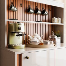 Aparador Buffet Cantinho Do Café Dolce Com Efeito Ripado Movelove - 5