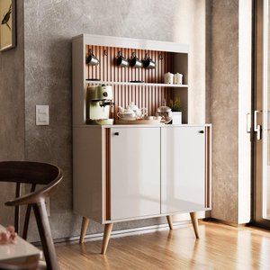 Aparador Buffet Cantinho do Café Dolce com Efeito Ripado Movelove