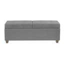 Ver imagem 3 de Canto Alemão Recamier Bau + Painel Paris 140cm Linho Cinza - Clique Decor