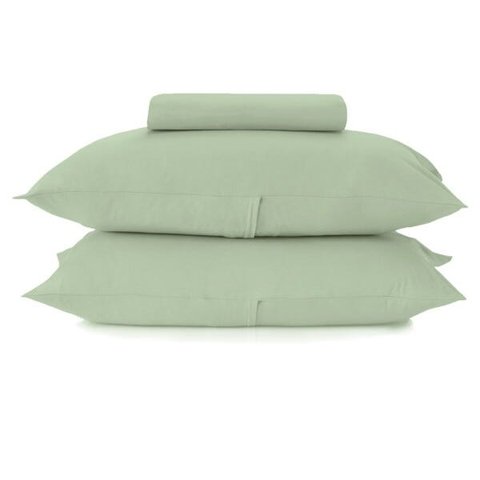 JOGO DE LENÇOL ALTENBURG 3 PEÇAS MALHA IN COTTON COM FRONHAS QUEEN - Único - Verde deserto