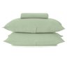 JOGO DE LENÇOL ALTENBURG 3 PEÇAS MALHA IN COTTON COM FRONHAS QUEEN - Único - Verde deserto - 1
