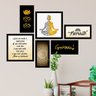 Conjunto Quadros Decorativos Frases Namaste Budismo Sala Quarto Quero Mais Quadros CK6QE - 1
