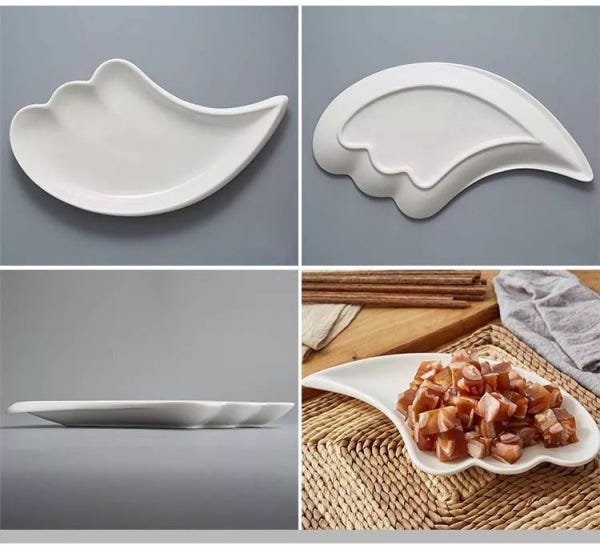 Kit 2 Travessa Porcelana Concha - 5