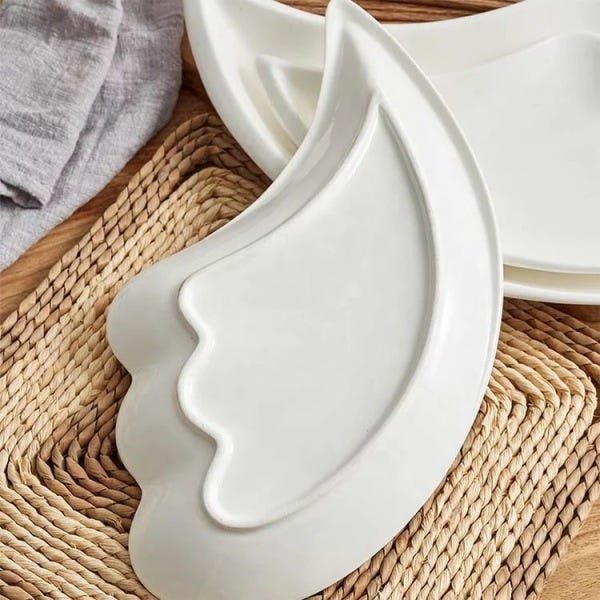 Kit 2 Travessa Porcelana Concha - 3
