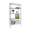 Ver imagem 3 de Estante Aço 5 Prateleiras Cromada Aramada 150 Cm