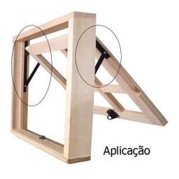 Braço de Janela Maxim-Ar 60cm Bronze - Madeira e Alumínio - 3