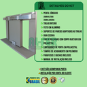 Ver imagem 2 de Kit Prático para Porta de Correr 72cm Trilho Natural - 1,40m + 1 Par de Concha