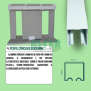 Ver imagem 4 de Kit Prático para Porta de Correr 80cm Trilho Branco - 1,60m + 1 Par de Concha