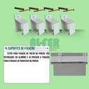 Ver imagem 6 de Kit Prático para Porta de Correr 80cm Trilho Branco - 1,60m + 1 Par de Concha