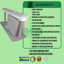 Ver imagem 2 de Kit Prático para Porta de Correr 80cm Trilho Branco - 1,60m + 1 Par de Concha