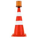 Ver mais imagens de Sinalizador Solar Viario Kit 4 Uni Cone Obra Transito Estrada Rodovia Emergencia Sinalizaçao Alerta 