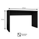 Ver imagem 4 de Mesa Home Office 127cm Escrivaninha Estudos Aparador Preta