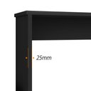 Ver imagem 5 de Mesa Home Office 127cm Escrivaninha Estudos Aparador Preta