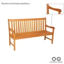 Ver imagem 5 de Banco em Madeira Maciça com Encosto 2 Lugares 120cm Ipanema 