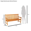 Ver imagem 4 de Banco em Madeira Maciça com Encosto 2 Lugares 120cm Ipanema 