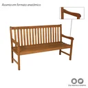 Ver imagem 5 de Banco em Madeira Maciça com Encosto 2 Lugares 120cm Ipanema 