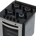 Ver imagem 2 de Fogão de Embutir 4 Bocas Gaudi Prisma Vitreo Bl Inox Gás Glp Forno Gdpmv450 - Venax 25373