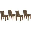 Ver imagem 1 de Kit 4 Cadeiras Sala Jantar Jade 4 Un Capuccino Suede Capuccino Rufato