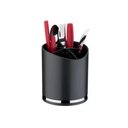 Ver imagem 2 de Porta Utensílios em Plástico Eleganza 13x15cm Future Preto e Cromado