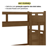 Beliche com Cama Auxiliar 03 Colchões D20 Treliche Completa Cor:castanho - 6