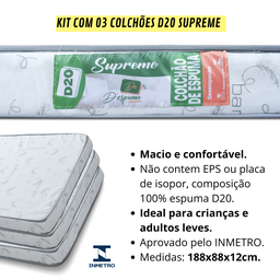 Beliche com Cama Auxiliar 03 Colchões D20 Treliche Completa Cor:castanho - 2