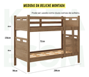 Ver imagem 6 de Beliche com Cama Auxiliar 03 Colchões D20 Treliche Completa Cor:castanho