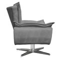 Ver imagem 5 de Kit 2 Poltronas Decorativas Base Giratória Cromada Charger Suede Grafite - Gran Belo