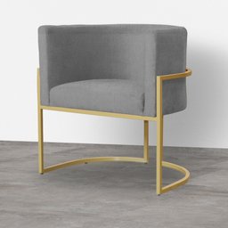 Poltrona Decorativa Luana Requinte Suede Cores - DS Estofados - Cinza - 6