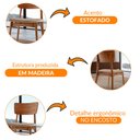 Ver imagem 5 de Conjunto com 2 Cadeiras Viena Gold em Madeira Maciça para Sala de Jantar