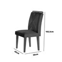 Ver imagem 4 de Conjunto 2 Cadeiras Sarah Mdf Rufato Veludo Creme E Imbuia